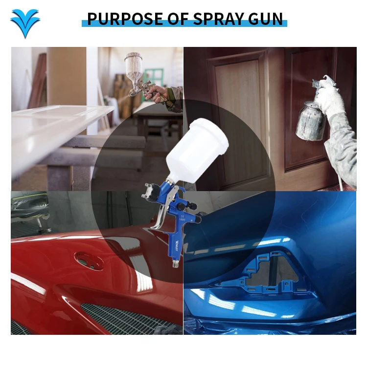 LS20 Pistol Semprot HVLP Profesional Nosel 1.3MM Pistol Cat Mobil Bodi Otomatis Pistol Semprot Udara Otomotif