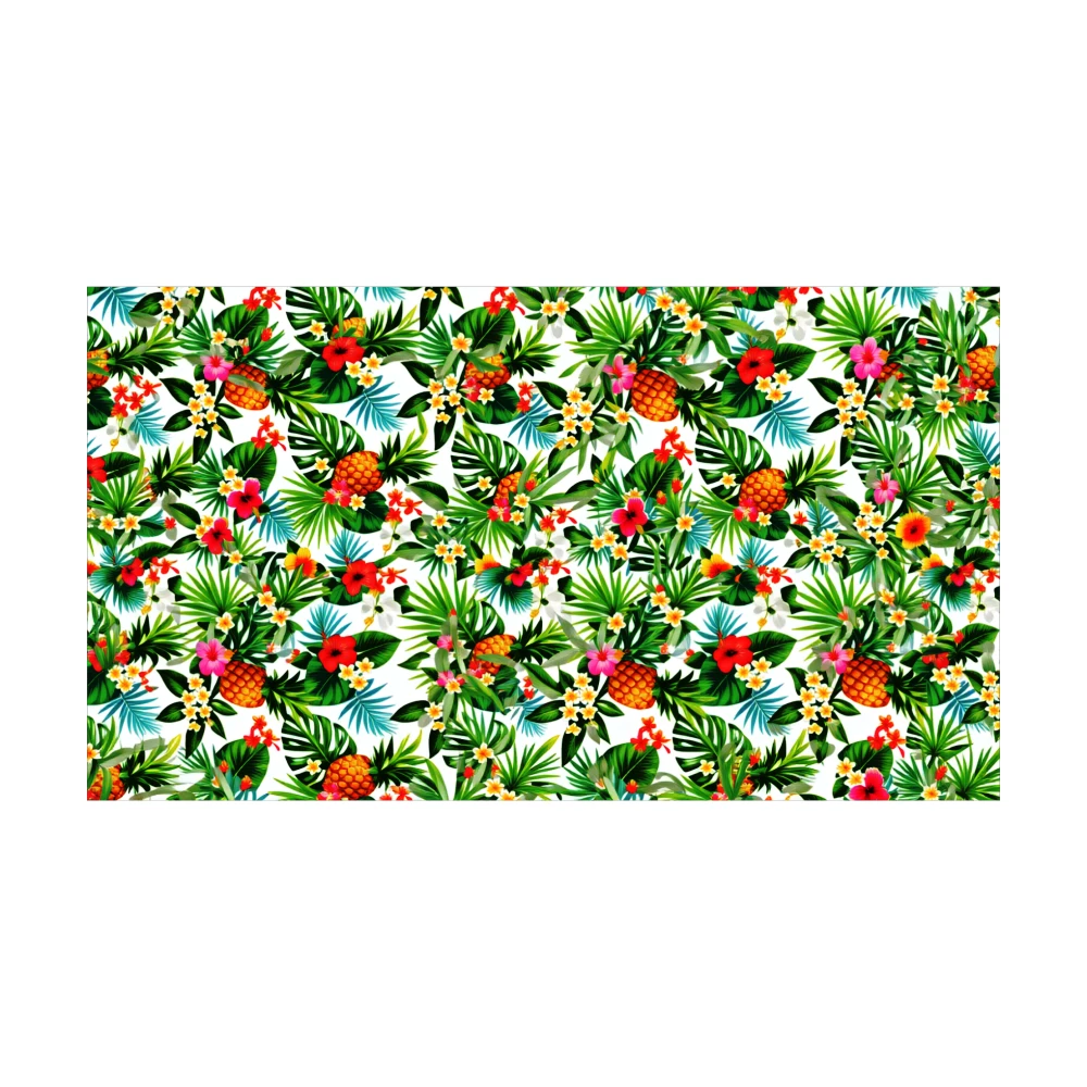 A Tropical Hawaiian Summer Floral Pineapple Tablecloth Mat for Indoor Outdoor Picnics Parties Beach Gatherings Garden Decorations Home Festive Dinners Ideal Gift And Surface Protection Home Essentials