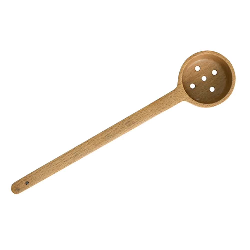 

Wooden Colander Spoon Long Handle Reusable Eco Friendly Serving Water Coffee Tea Porridge Oats Kitchen Bar Tools