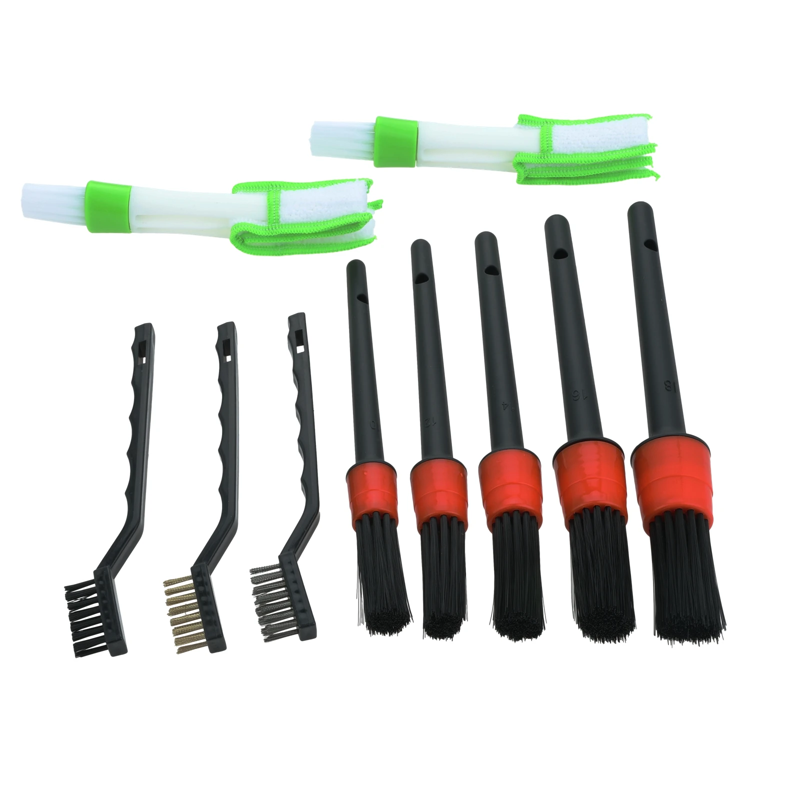 Car Cleaning Brushes Detailing Brush Set for Wheels Tire Leather Seat Air Vents Grills Bumpers Inner Fender Cleaning