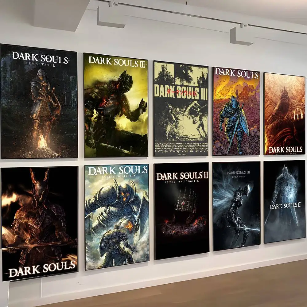 1 Stück Dark Souls Poster Aufkleber Druck Wasserdichte Wandkunst für Wohnzimmer Schlafzimmer Home Decor