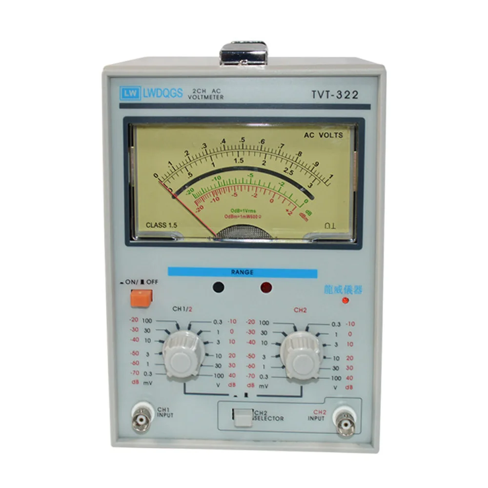 

TVT-322 Dual Channel Milivoltmeter Double Needle Millivoltmeter New Design High Quality Pointer Voltage Measuring Instruments