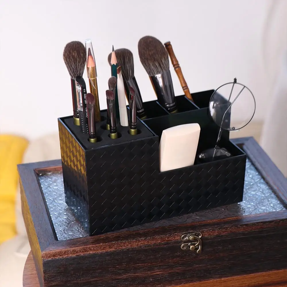 Arcylic Scissor Holder Storage Box Multifunctional Professional Hair Comb Scissors Rack Detachable Large Capacity