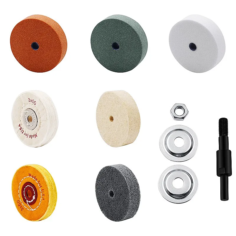 75 MM ZK30 Set Adaptor Roda Gerinda Bor Elektrik 3 Inci Bantalan Pemoles Abrasif Cakram Ampelas untuk Alat Putar Penggiling Logam