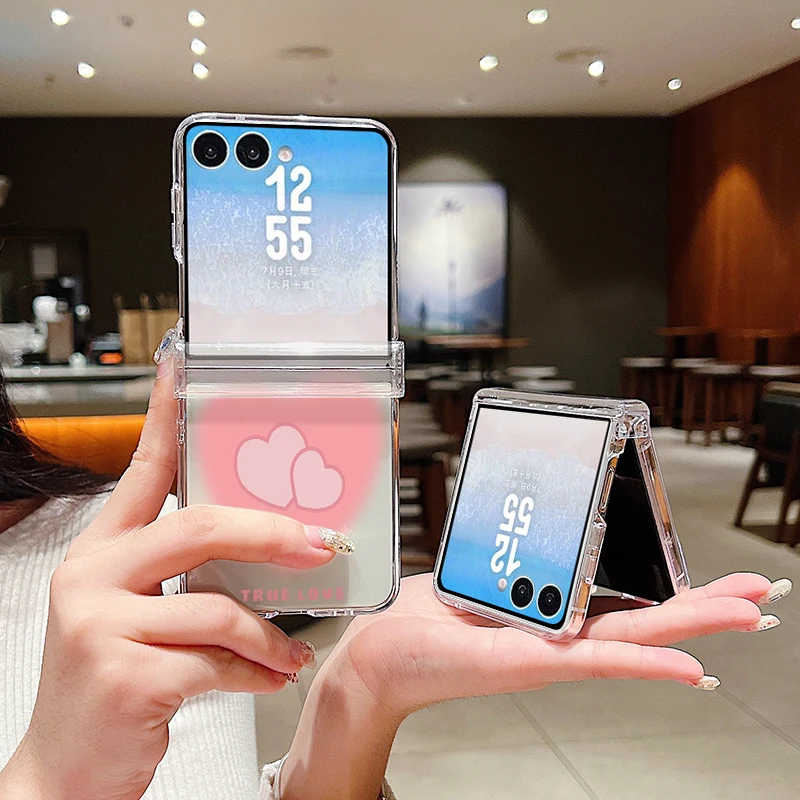 Aşk Kalpleri Desenli Şeffaf Ka - Phone Cases Z Fold 7 incelemesi ve fiyatı