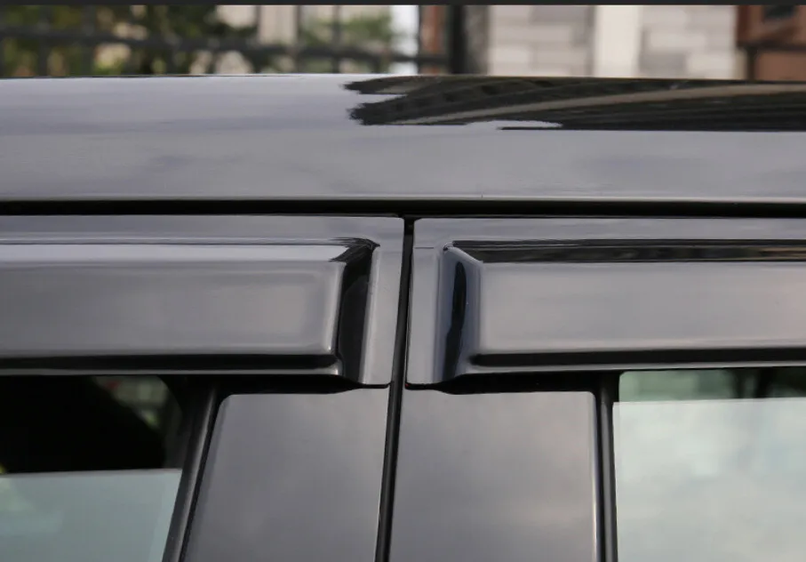 6X Black Window Visor Vent Shades Sun Rain Guard For Toyota Highlander 2020-2022