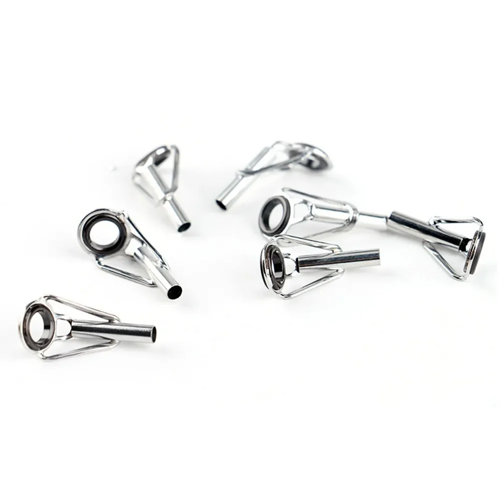 

Rod Tip Guide Rings Rod Guide Tip Fishing Repair Tool Silver Black Stainless Steel Frame Stainless Steel Ceramic