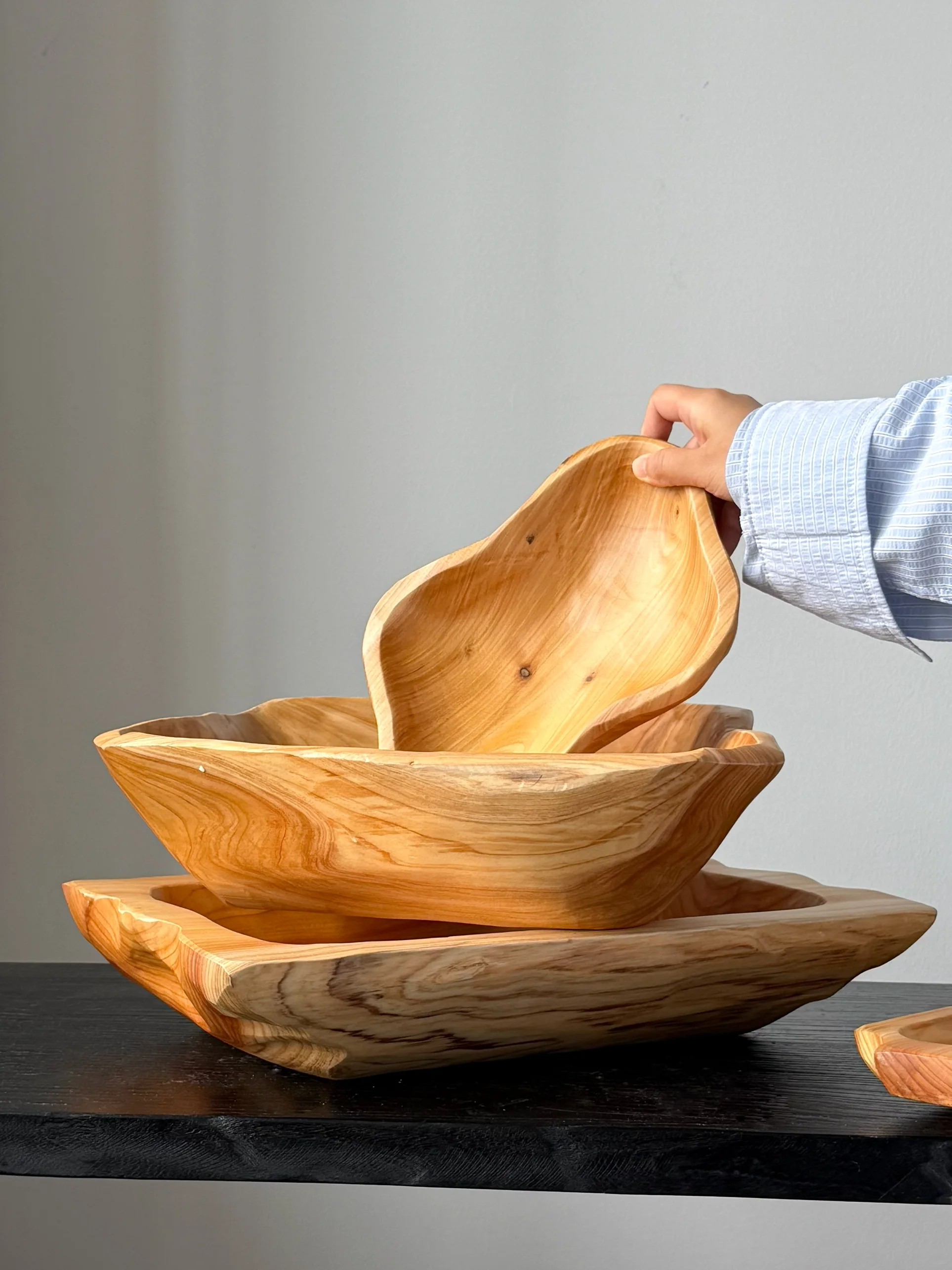 Rustic Wood Grain Wooden Tray Serving Plate for Hot Pot Restaurant Lamb Special Dish Plate Home Decorative Accessories