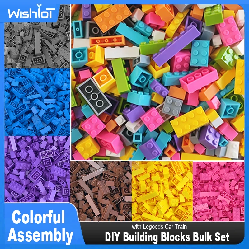 125g/250g FAI DA TE Blocchi di Costruzione Bulk Set Città Mattoni Classici Assemblaggio Colorato Giocattolo Creativo Giocattolo Educativo Interattivo per I Bambini