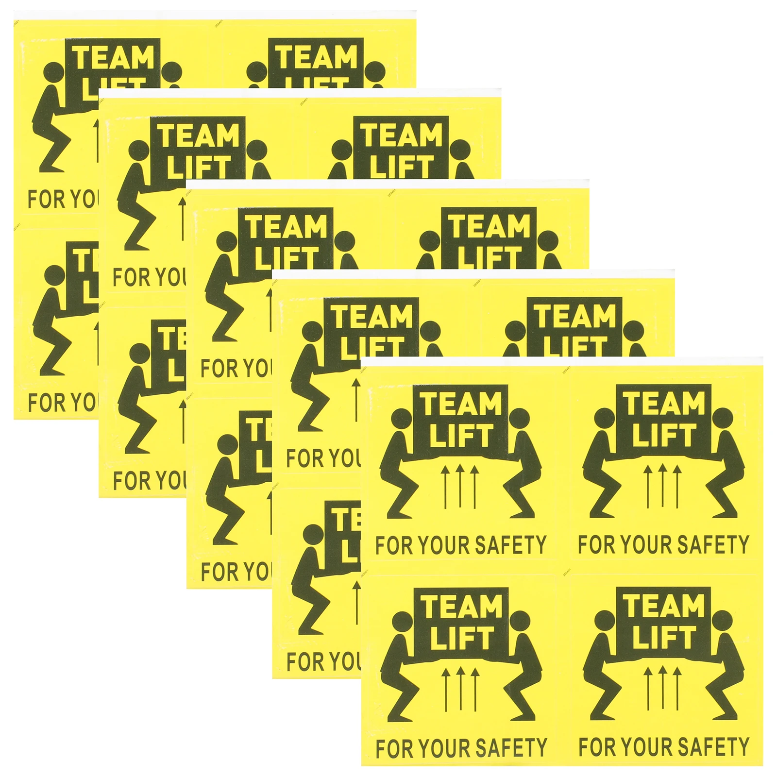

100pcs Overweight Warning Labels Stickers Decals Caution Team Lift Signs Safety Operation Heavy Object Shipping Folder Use
