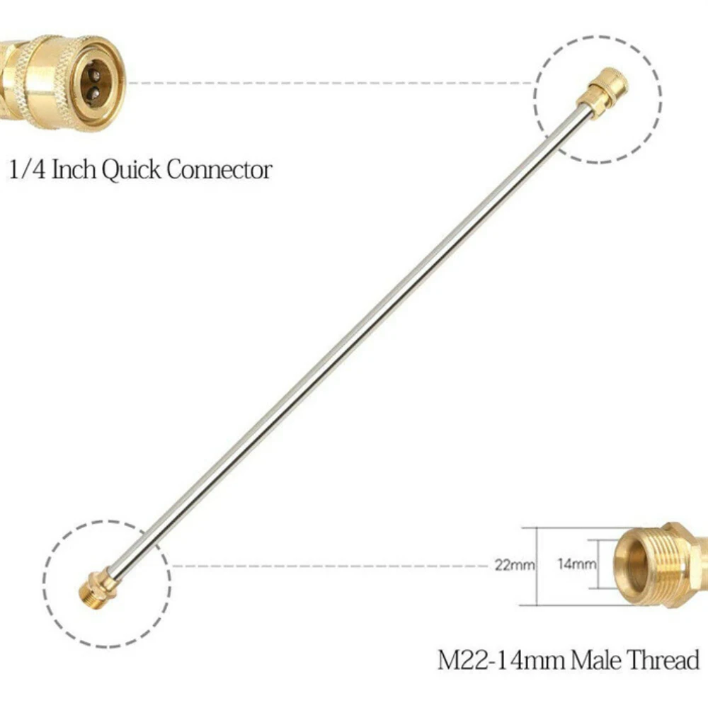 High Pressure Washer Gun for Karcher K2 K3 K4 K5 K6 K7 Car Wash 4000 PSI With 5 Spray Nozzles Inlet M22-14 Quick Connect