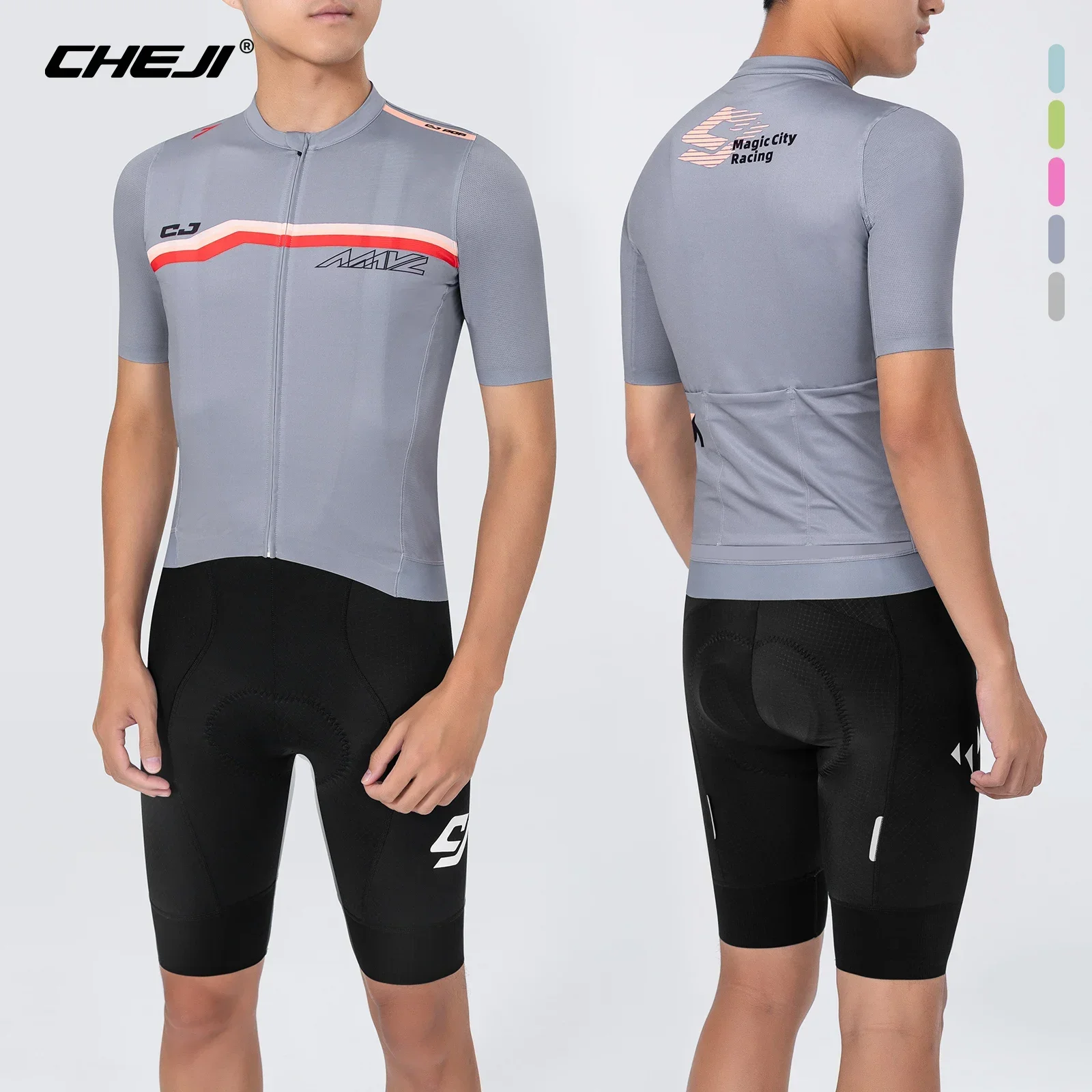 CHEJI New Summer Cycling Jerseys Men 2024 Men\'s Tops Clothing Sports Short Sleeved Quick Drying Breathable Equipment 5 Colours