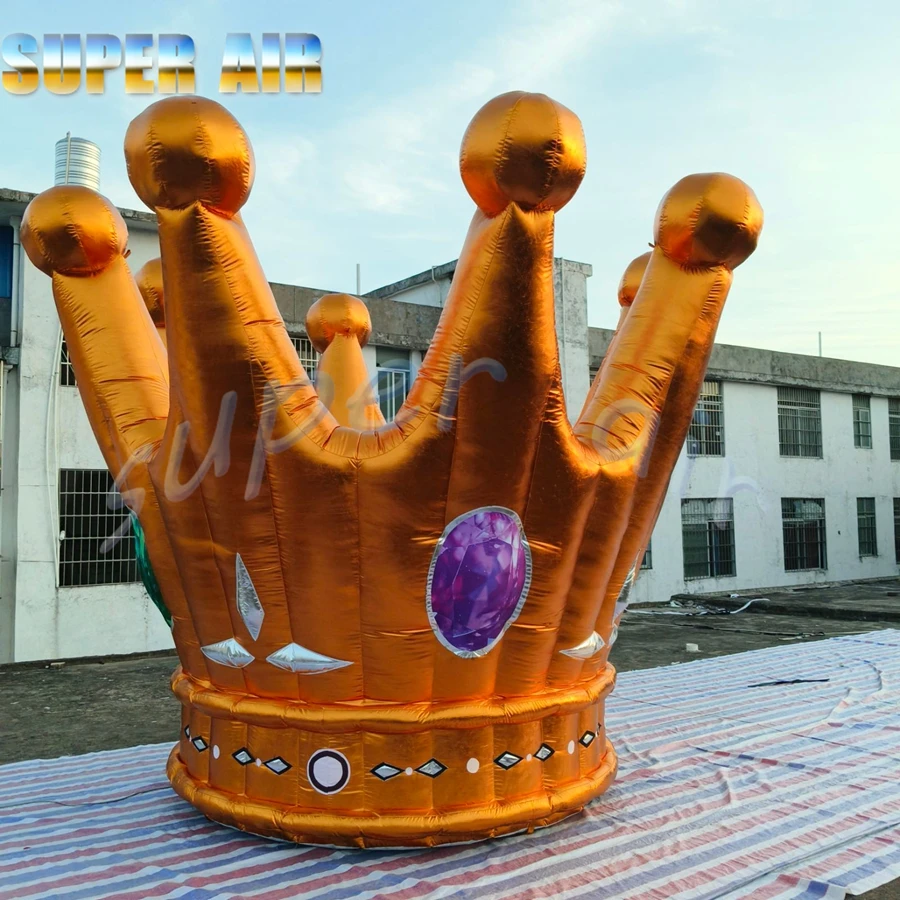 優れたデザインの3mHインフレータブルモデル、キングテーマパーティーの装飾用インフレータブルクラウン