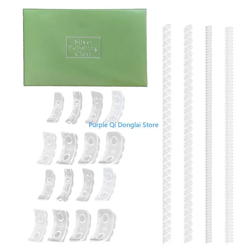 L21E Invisible Ring Size Adjuster Transparent Ring Guard for Loose Rings 4 Size Resizer Measuring Tool for Any Rings Size