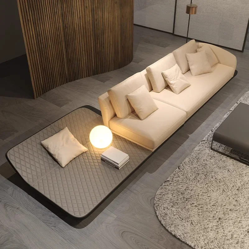 Wabi Silent Wind Arc Corner مزيج على شكل خاص أريكة شقة كبيرة متوسطة الطراز القديم #3