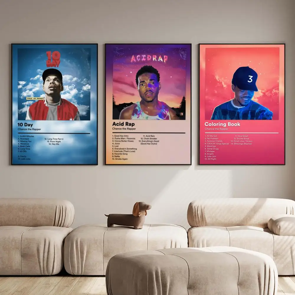 Popular Album C-Chance The Rapper Poster PP Wall Decor Posters Celebrity Music Art Prints Bedroom Office Gift