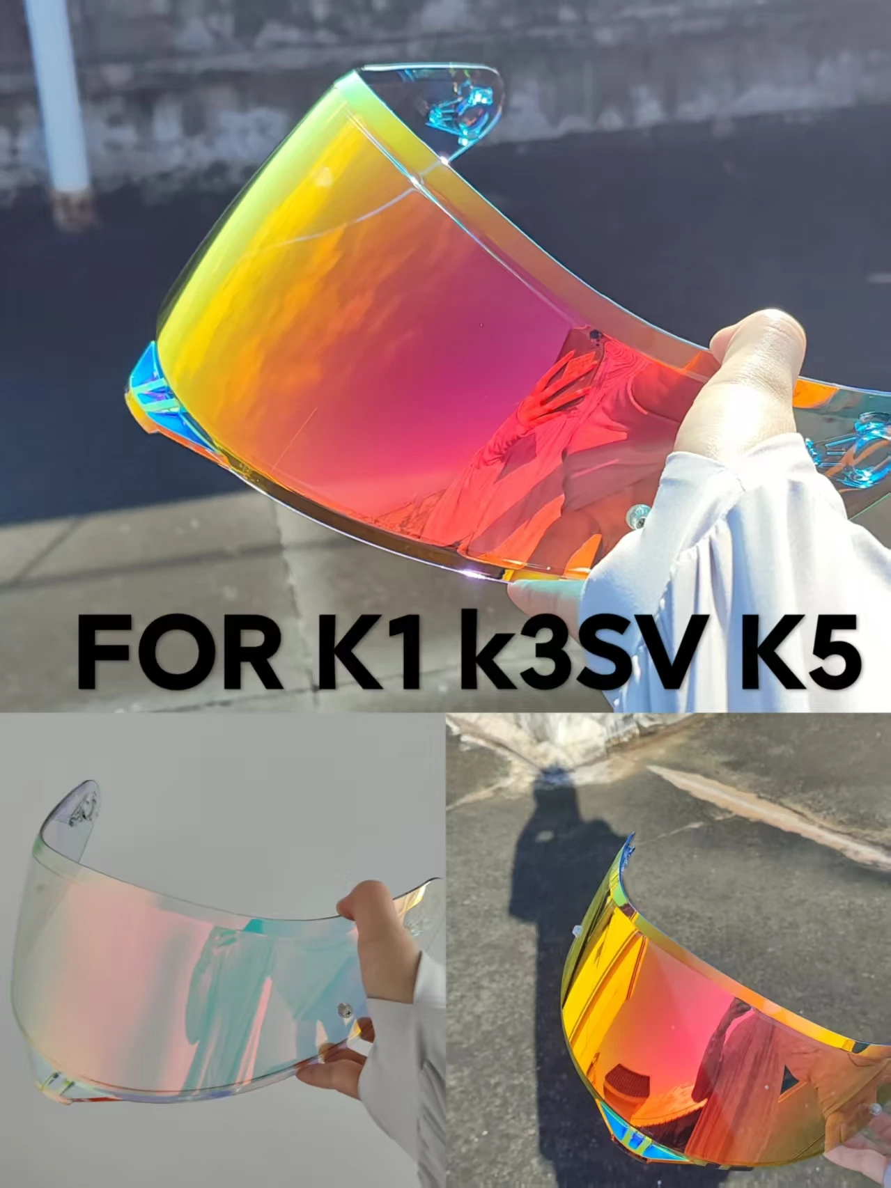 

Photochromic Visor for AGV K5 K5S K3SV K3-SV K1 K1S Compact ST Helmet Visor Lens Sunshield Parts Autochromic