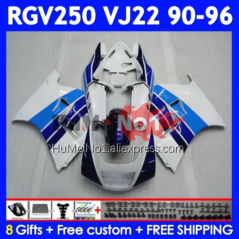 RGV250 For SUZUKI SAPC RGV-250 VJ22 White Blue 109No.15 RGV 250 90 91 92 93 94 95 96 1990 1991 1992 1993 1994 1995 1996 Fairing