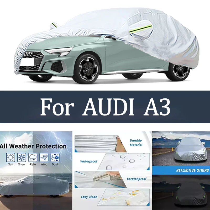 

For AUDI A3 8L 8P 8V 8Y Car Cover Outdoor Protection Covers Snow Sunshade Waterproof Dustproof Exterior UV Car Accessories Auto