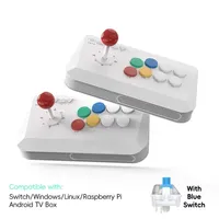 DATA FROG Wireless Fighting Game Arcade Joystick Controller for Retro Game Console, PC/Android/iOS Home Arcade Stick Keyboard