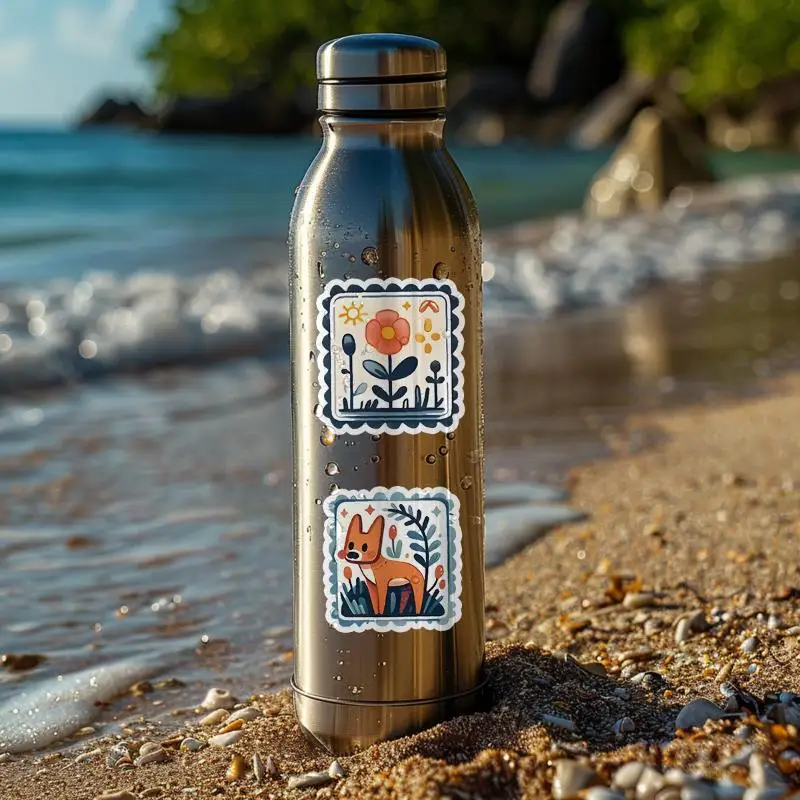 50 pz/set simpatico animale timbro adesivi decalcomanie bagagli laptop moto telefono adesivo impermeabile giocattolo per bambini