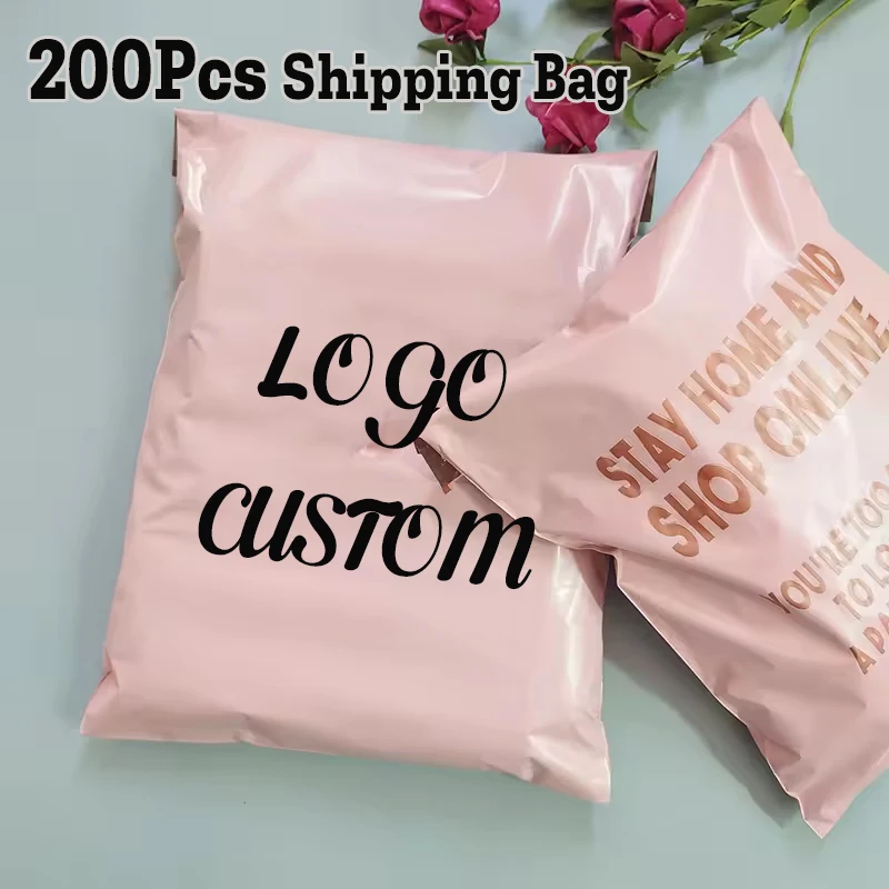 Poly Mailers 200 Pcs Shipping Bags For Clothing Custom Logo Poly Mailer Bags Express Envelopes Mailing Bags For Small Business
