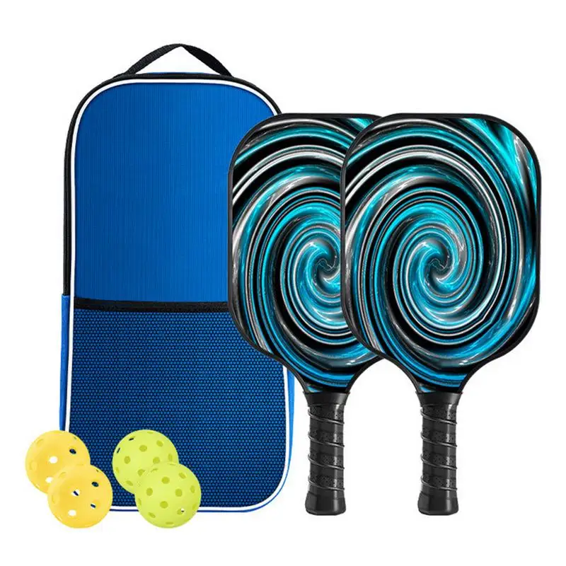 Ball Paddles 2 Lightweight Rackets With 4 Balls Comfort Grip Carbon Fiber Ball Racquets With Carrying Bag For Women And Men