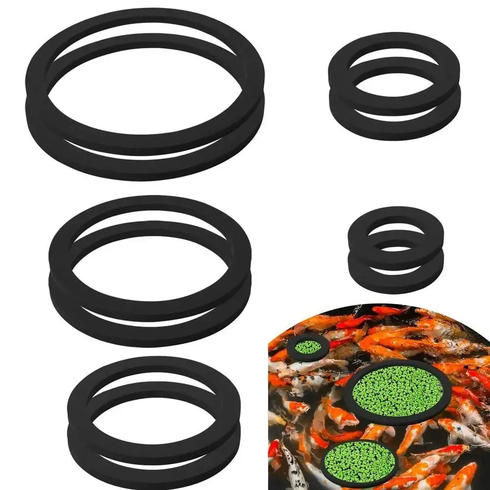 5pcs/set Flexible Fish Tank Grass Blocking Rings 8-20CM Heat-resisting Fishes Feeding Rings EVA Floating Plant Rings