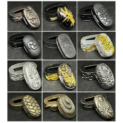 Quality Alloy Katana Butt Cap Fuchi Kashira Hilt Collar for Japanese Sword Samurai Wakizashi Katanas Swords fittings