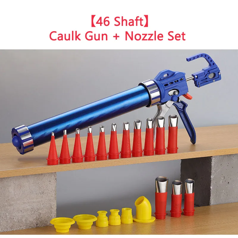 Labor Saving Bearing Caulk Gun Drip Free Auto Stop 360° Barrel 10oz Manual Sealant Gun with Cutter for Silicone Structural Glue
