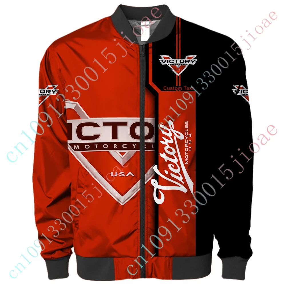 

Victory Jackets For Men's Clothing Techwear Baseball Uniform Bomber Jacket Thick Coat Harajuku Parkas Windbreaker Custom Logo