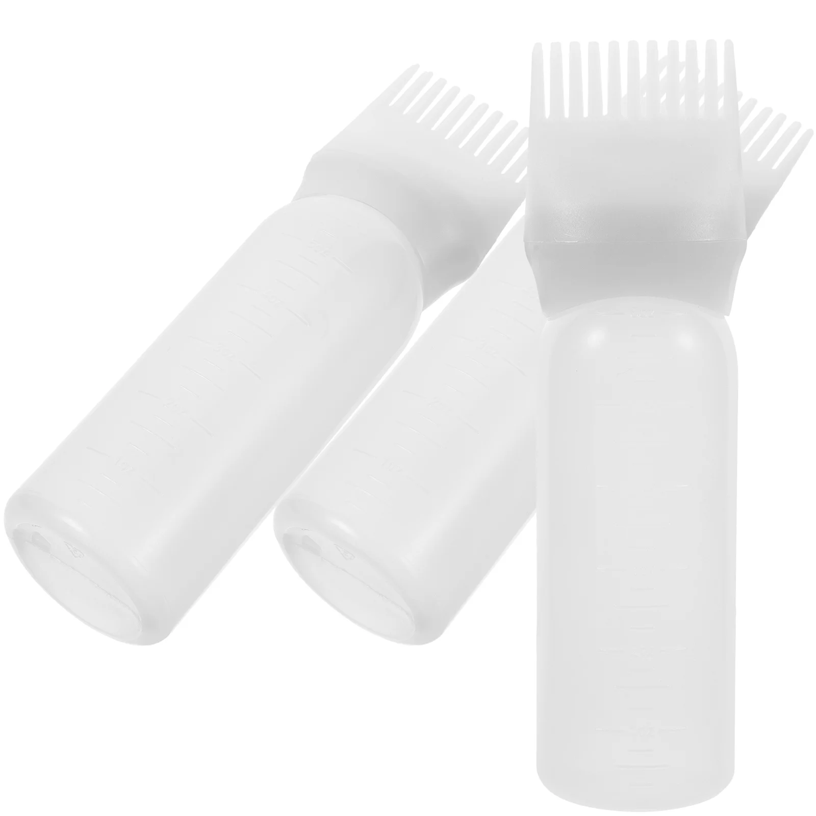 3 Pcs Medicine Bottle Root Applicator for Hair Oil Color Shampoo Comb Scalp Organic Castor Combs Oiling