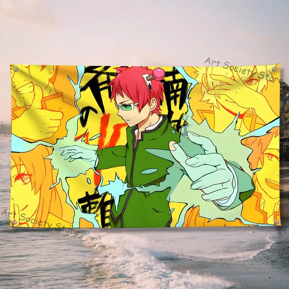 S-Saiki K D-Disastrous L-Life Flag Tapestry Banner For Bedroom Outdoor Living Room Restaurant Bar Wall Decor Party