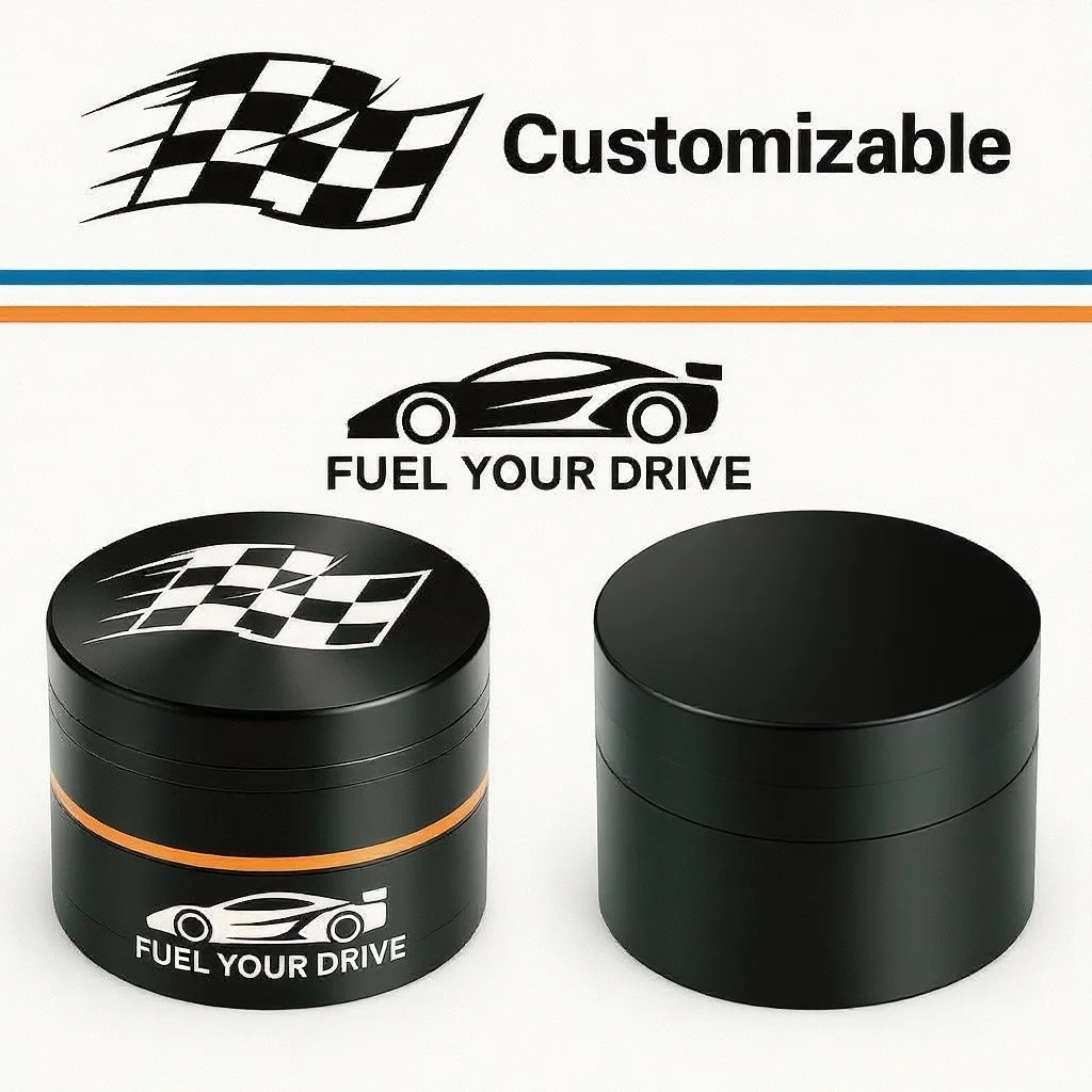 2inch Customizable Herb Grinder Metal 4-Layers Manual Mill Mortar Personalization Grass Tobacco Grinder Cigarette Tool Gift