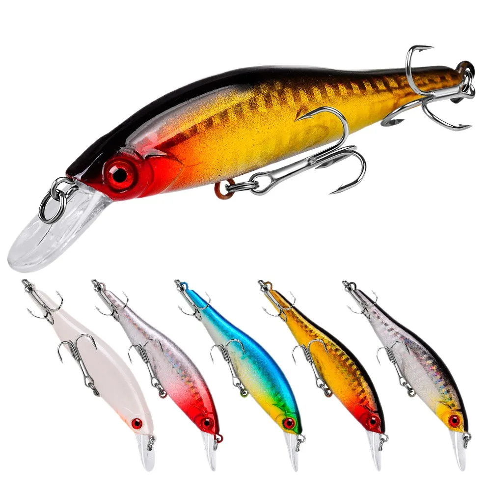 

11.5g 98mm Predator Fishing Carp Supplies Lure Hard Bait Minnow 5 Color Artificial Baits Bass Fake Fish Accessories Kit Wobbler