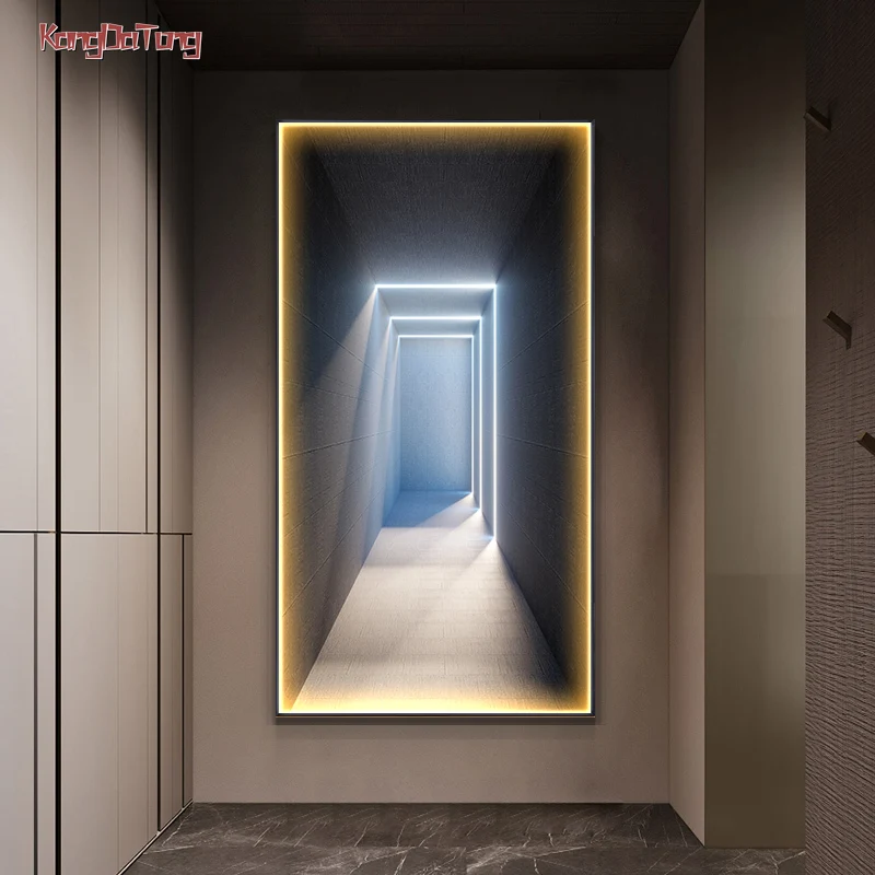 Modern Space Sense Interior Painting Led Painting Lamp Rechargeable For Corridor Aisle Bedroom Closet Bedside Mural Decoration