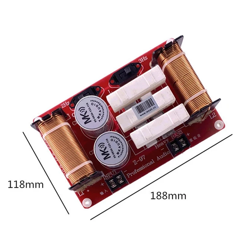 1ชิ้น550W ตัวแบ่งความถี่ลำโพงเบสหนัก43Hz/45Hz ตัวกรองครอสโอเวอร์ PCB HiFi DIY ตัวกรองครอสโอเวอร์เครื่องเสียงรถยนต์