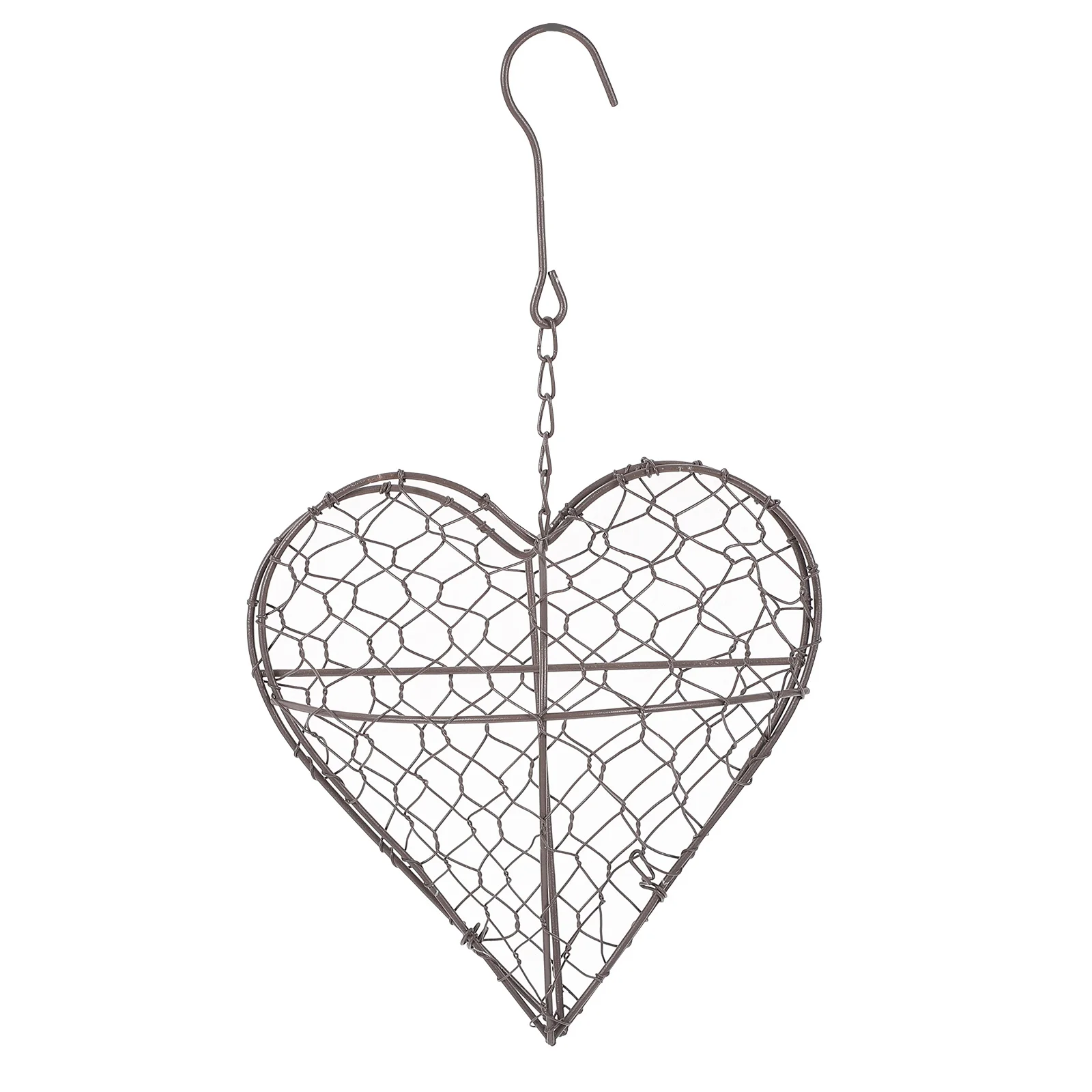 

Iron Wire Wreath Hanging Basket Heart Shape Wall Plant Holder For Home Office Garden Decor Hanging Planter