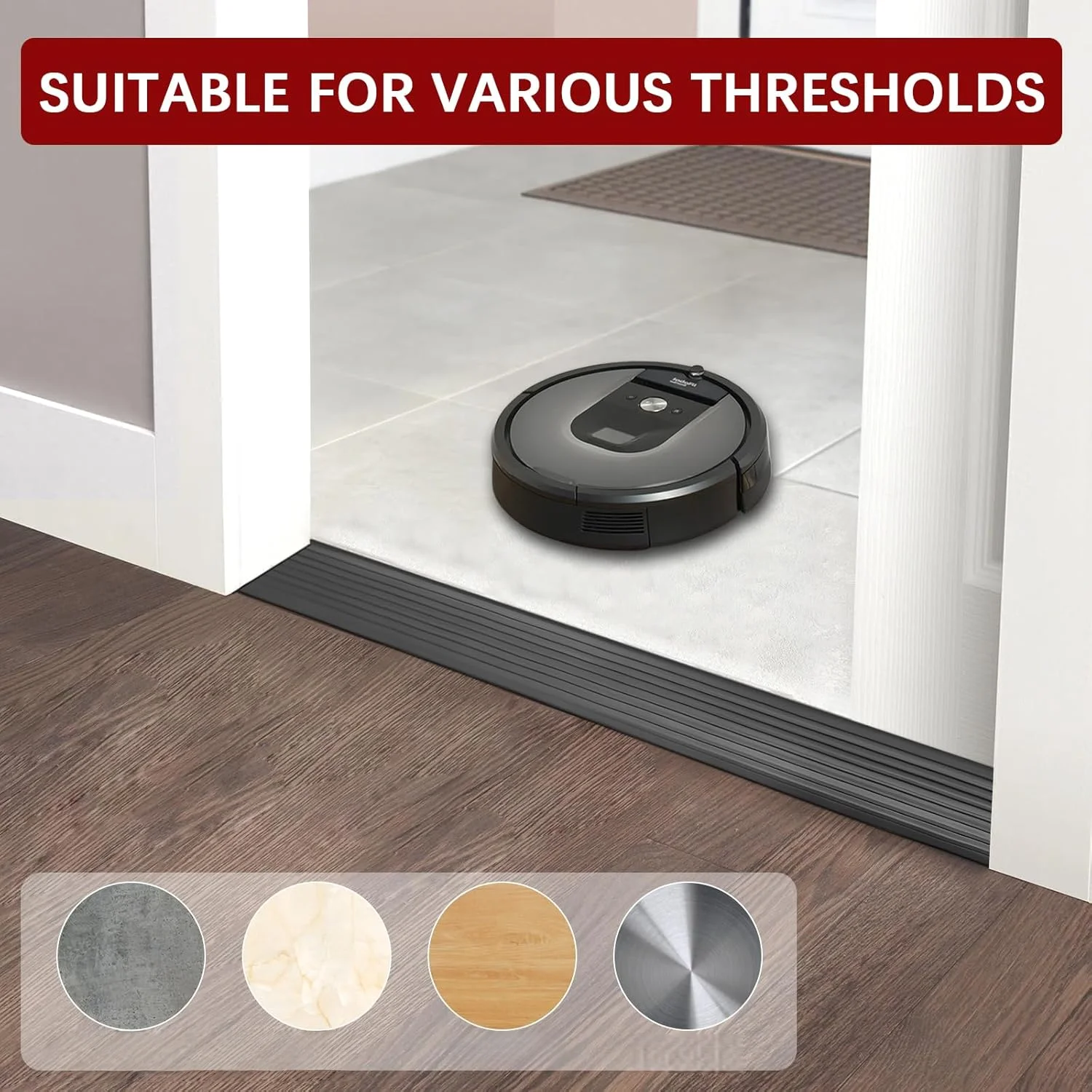 1 قطعة 1 متر/39.37 بوصة مدخل عتبة المنحدر ذاتية اللصق بولي كلوريد الفينيل المطاط منحدر مقاومة للاهتراء مخطط درج مكافحة زلة الشريط