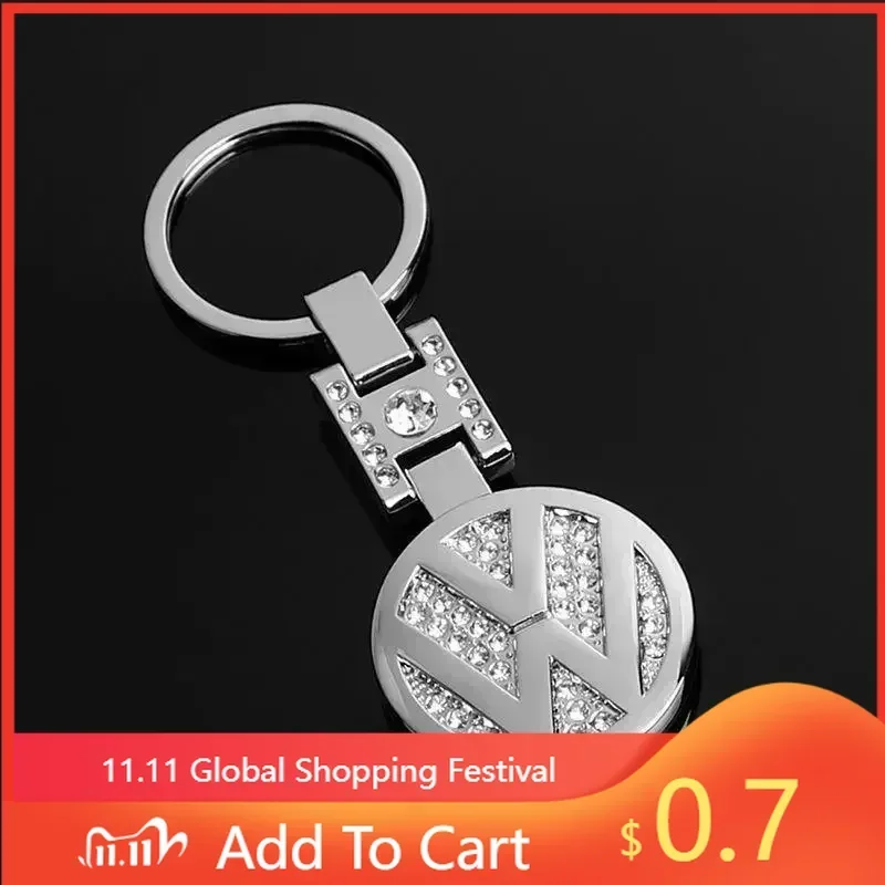 

For VW New Diamond Key Ring Car Logo Keychian for Volkswagen Polo Bora Sagitar Golf Passat Touareg Tiguan Sharan Lavida Key Ho