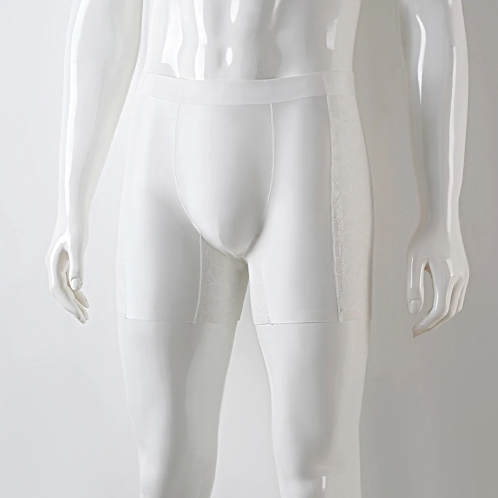 

Long Leg Men's Boxer Briefs Breathable Underwear with Contoured Pouch Support Soft Fabric Trunks for Daily Wear