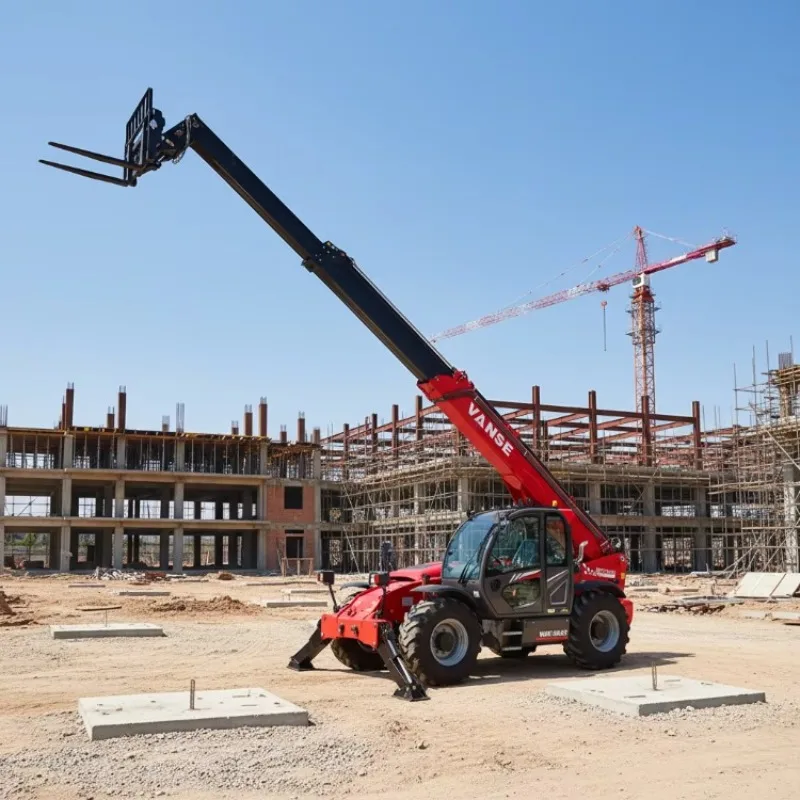 Customized 14m Telescopic Handler Telehandler With Maximum Lifting Height For Steel Structure Installation