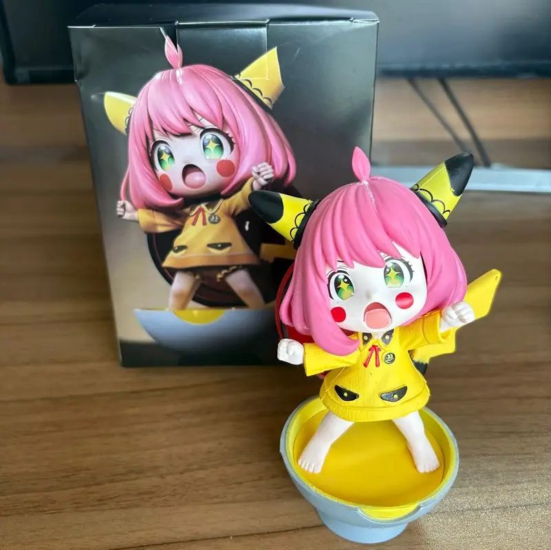 

Q Version Spy Family Anime Figure Pikachu Beautiful Girl Desktop Ornaments Gifts Collectible Action Figures Toys & Hobbies