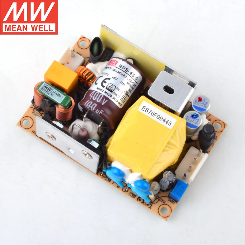 MEAN WELL PCB Medical Type RPS-45 Series Single Output Switching Power Supply RPS-45-3.3/5/7.5/12/15/24/48V