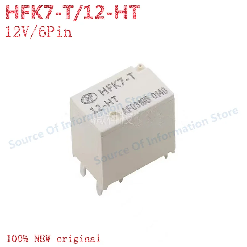 

5Pcs HFK7-T-12-HT Automotive Relay 12V 6-Pin 30A for Electrical And Electronic Equipment