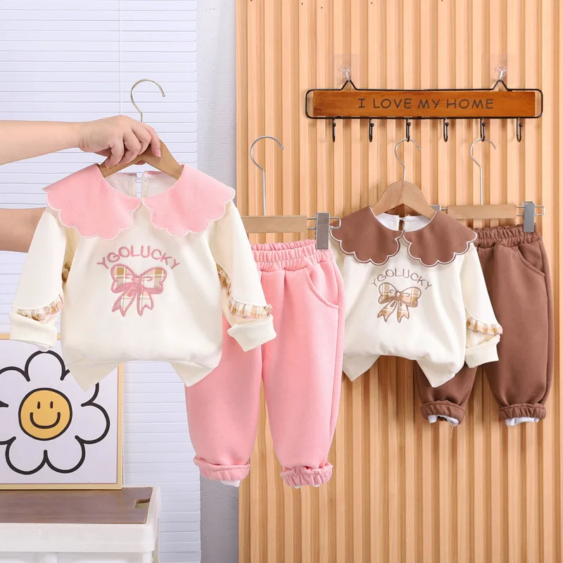 New Spring Autumn Baby Clothes Set Children Girls T-Shirt Pants 2Pcs/Sets Toddler Clothing Infant Casual Costume Kids Tracksuits