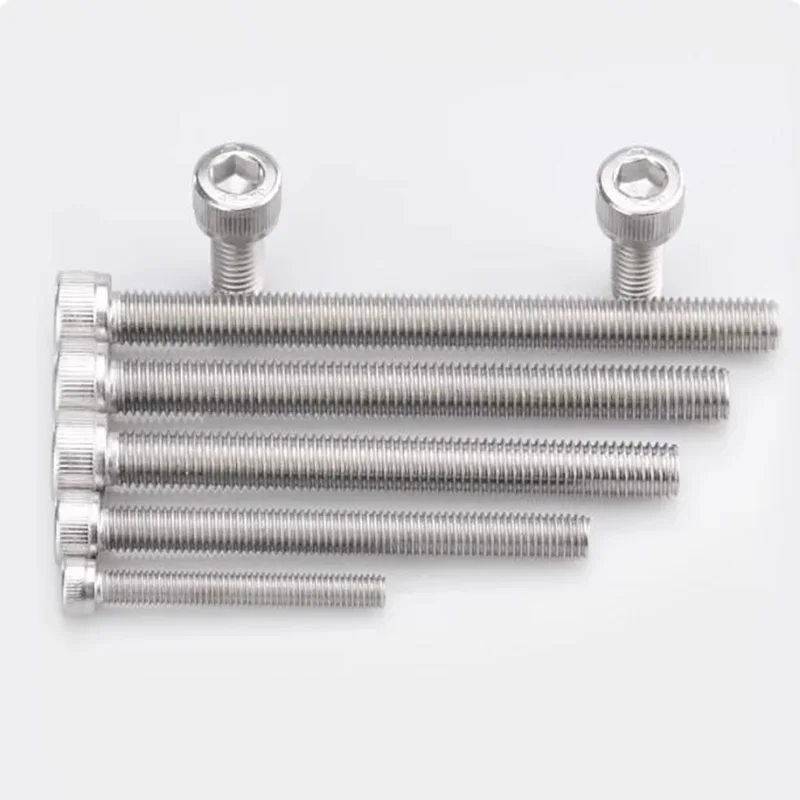 Fine Pitch M3 M4 M5 M6 M8 M10 M11 M12 Fully Threaded Stainless Steel DIN912 Allen Hexagon Hex Socket Head Cap Bolt Screw