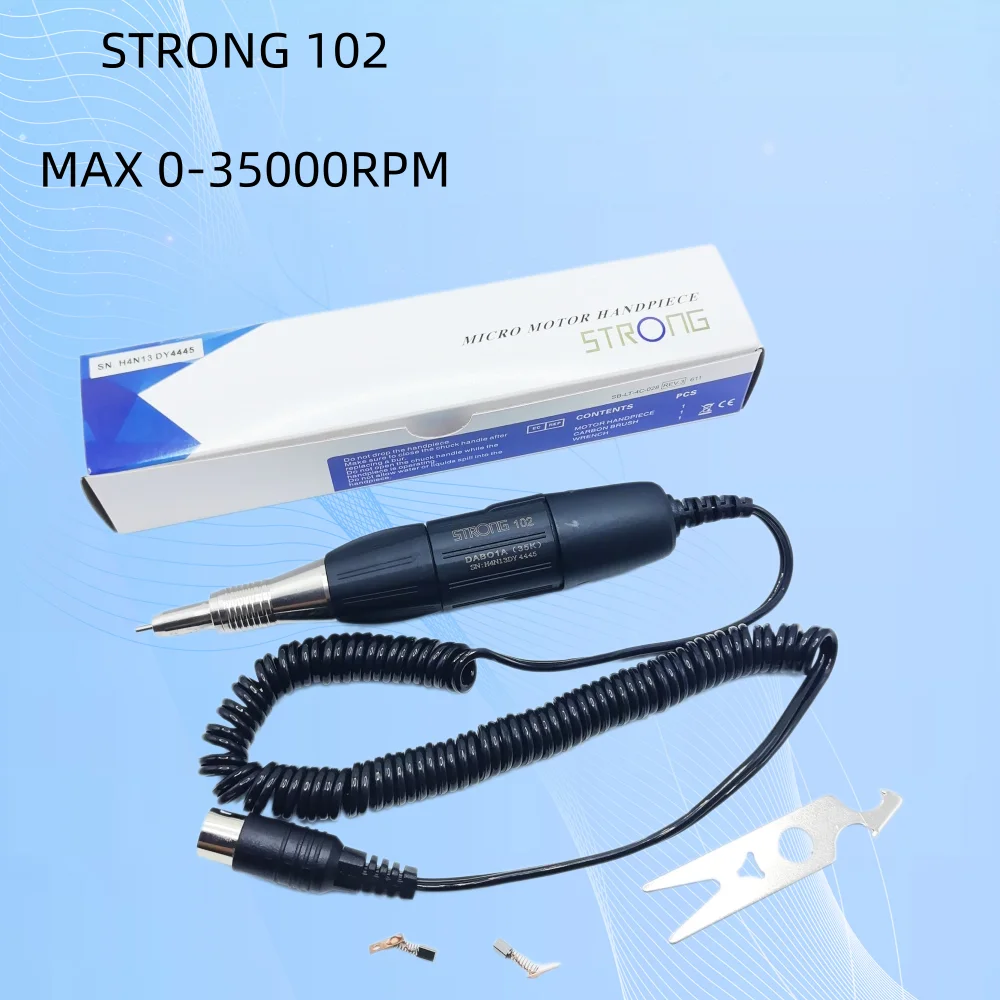 ドリルペン-ストロング102-ハンドピース-35000rpm。210、204、90、207b、マラソンマイクロモーター、電動ネイルドリル、ペディキュア用具に。235mm、3ピン。