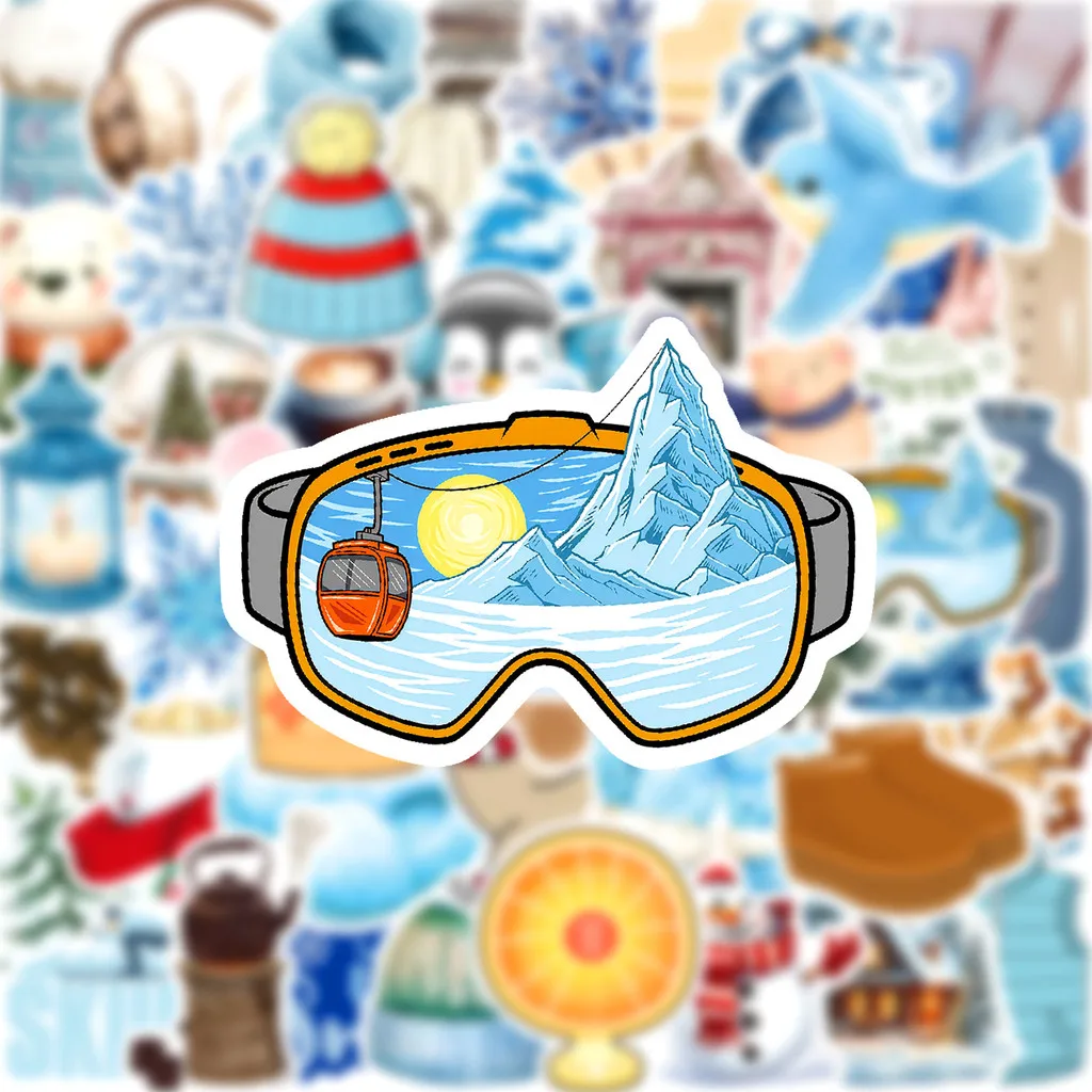 50 Uds. De pegatinas de grafiti acogedoras de invierno escandinavo, calcomanías impermeables para botellas de agua, cuadernos y patinetas, tienda AnimeWorlds