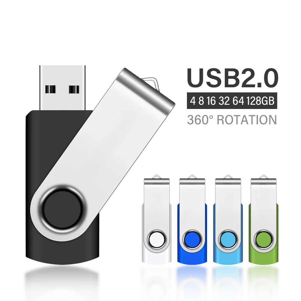 New OTG USB Flash Drive 2.0 Pen Drive 128GB 64GB 32GB 16GB 8GB 4GB USB Stick 2.0 Pendrive for Device